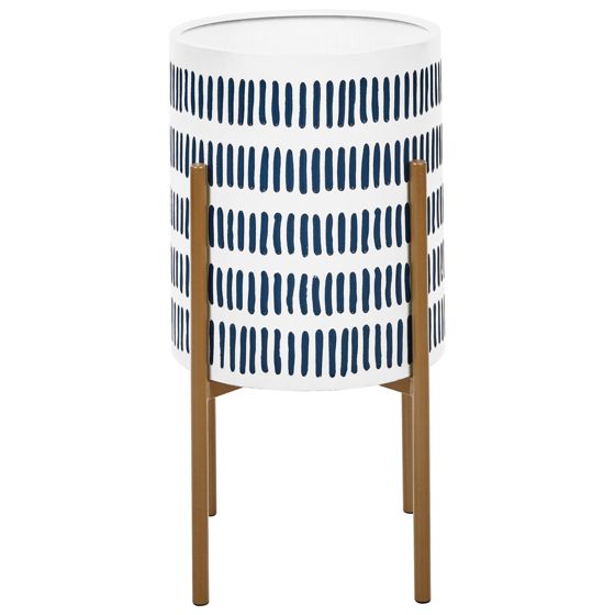 Korotettu kukkaruukku NEMOROSA metalli 31 cm Valkoinen