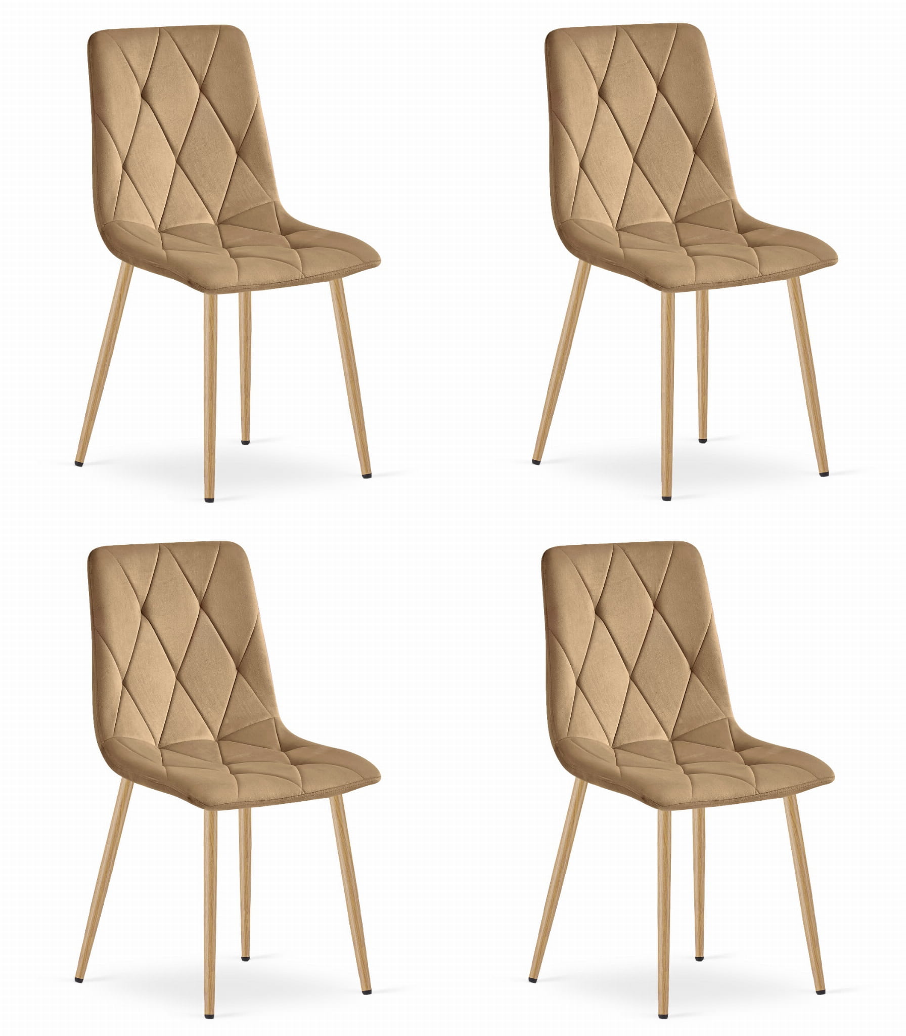 LIBRA-tuoli, ruskea sametti, puujäljitelmäjalat (4 kpl)