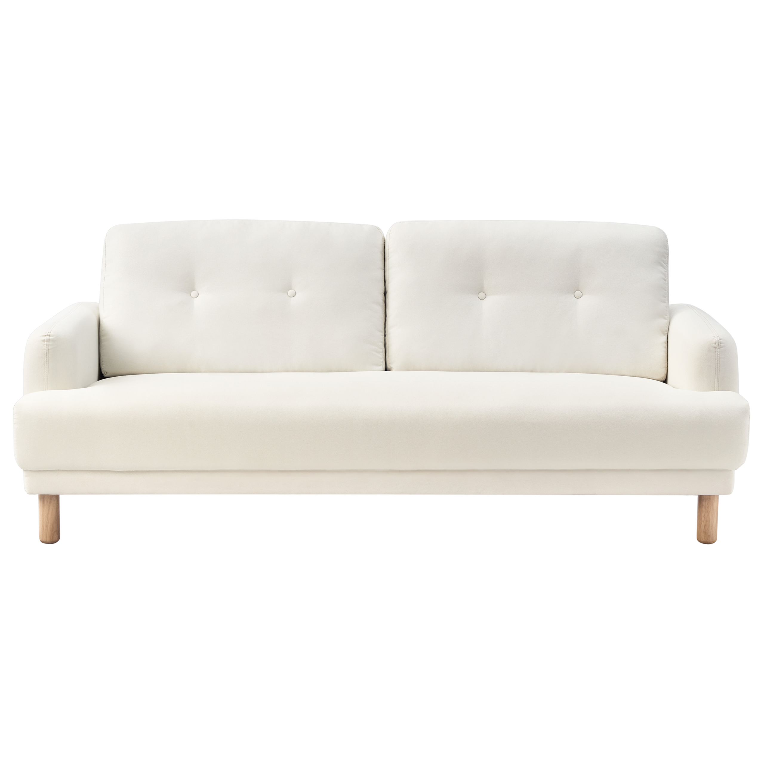 Sohva TUVE kangas Luonnonvalkoinen 3-istuttava