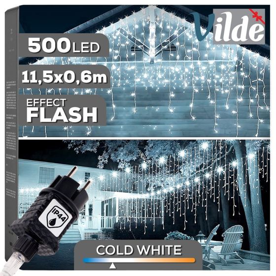 Ulkokäyttöön tarkoitettu valoverho 500 LEDiä 11,5 m