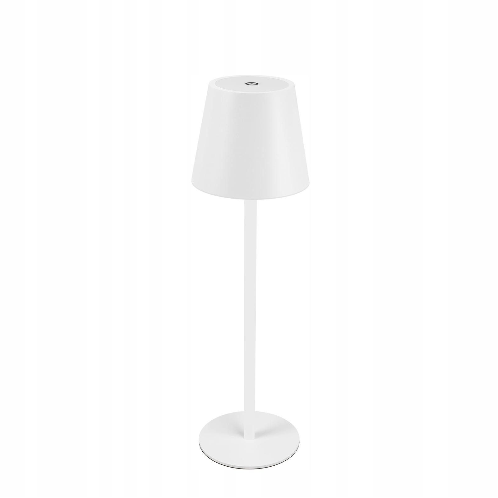 Nettlife Langaton Yöpöytävalaisin, 2600m Ah LED, Ladattava Ulkopöytävalaisin, Kosketus, Valkoinen, USB - pistokkeella