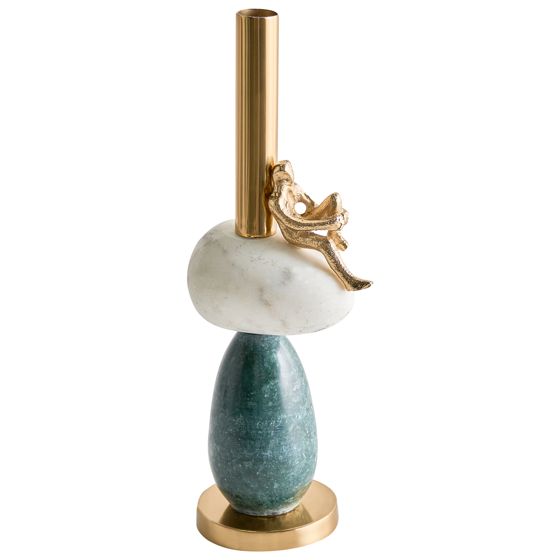 Kynttilänjalka BARICE marmori 34 cm Monivärinen