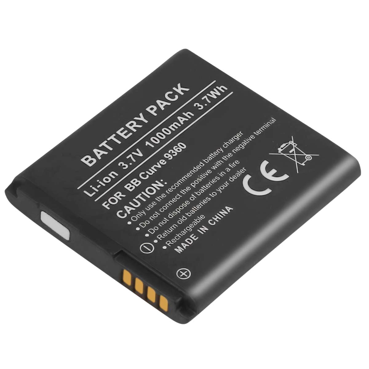 Korvaava akku BlackBerry Curve 9360:lle Li-ion 3,7V 1000mAh 3,7Wh