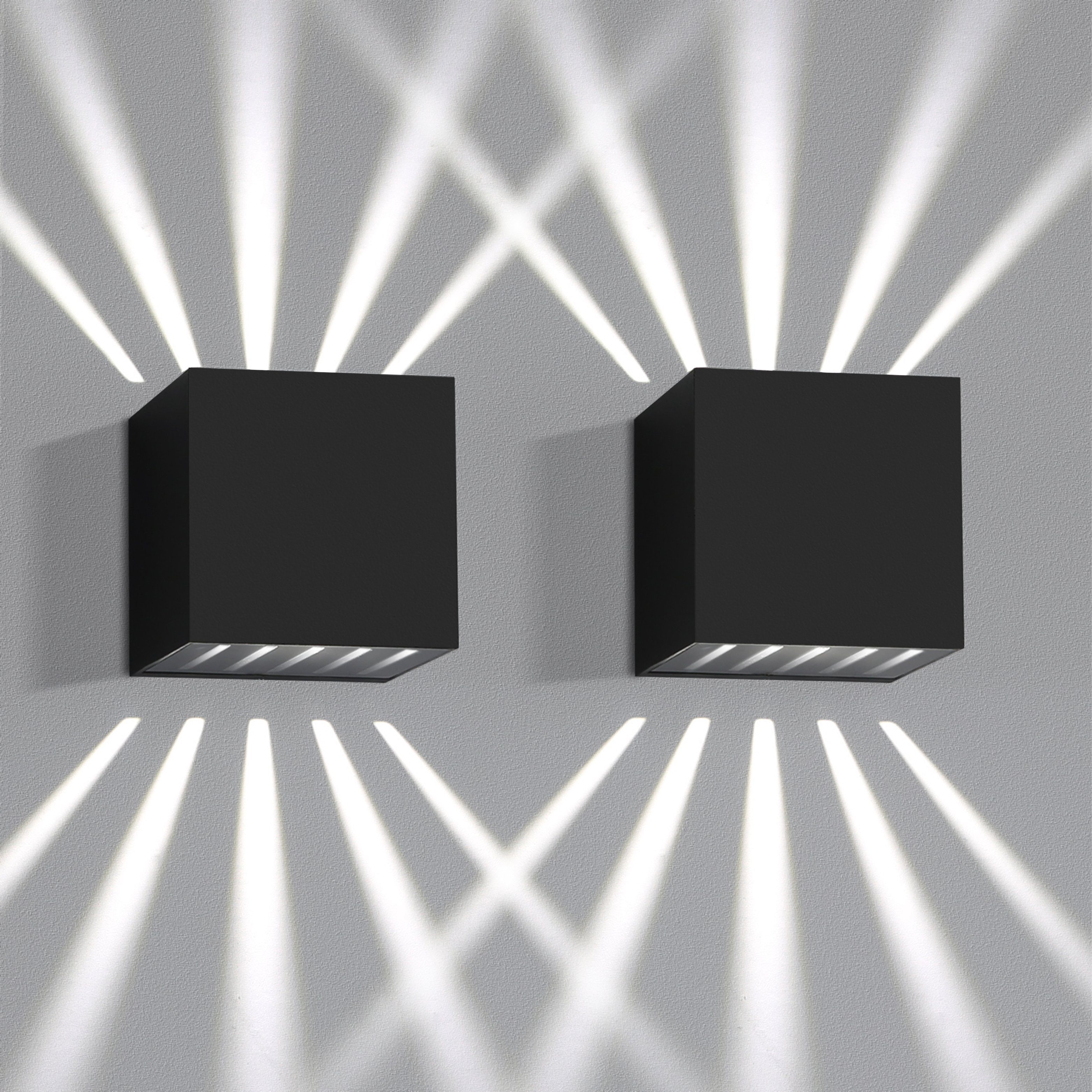 ZMH LED-seinävalaisin 2 kpl LED-seinävalaisin Ulkoseinävalaisin Sisäseinävalaisin