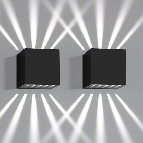 ZMH LED-seinävalaisin 2 kpl LED-seinävalaisin Ulkoseinävalaisin Sisäseinävalaisin