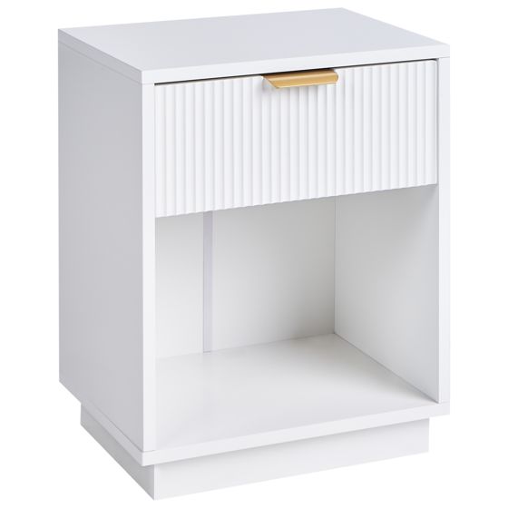 Yöpöytä laatikolla SUMMERVILLE Valkoinen