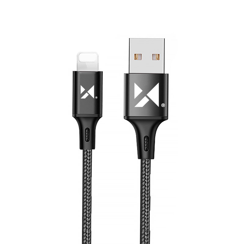 iPhone Lightning USB-kaapeli 2.4A 1m musta