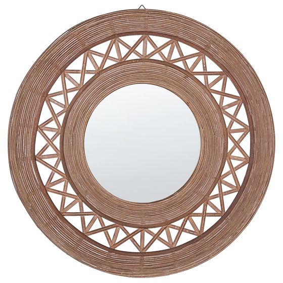 Seinäpeili CACOMA 62 cm 62 cm Bambu Ruskea