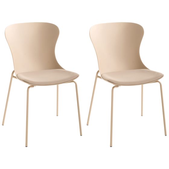 Ruokatuolisetti 2 kpl PITSBURG Beige