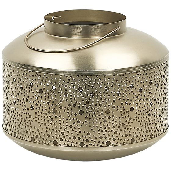 Lyhty CORFU metalli 22 cm Kulta