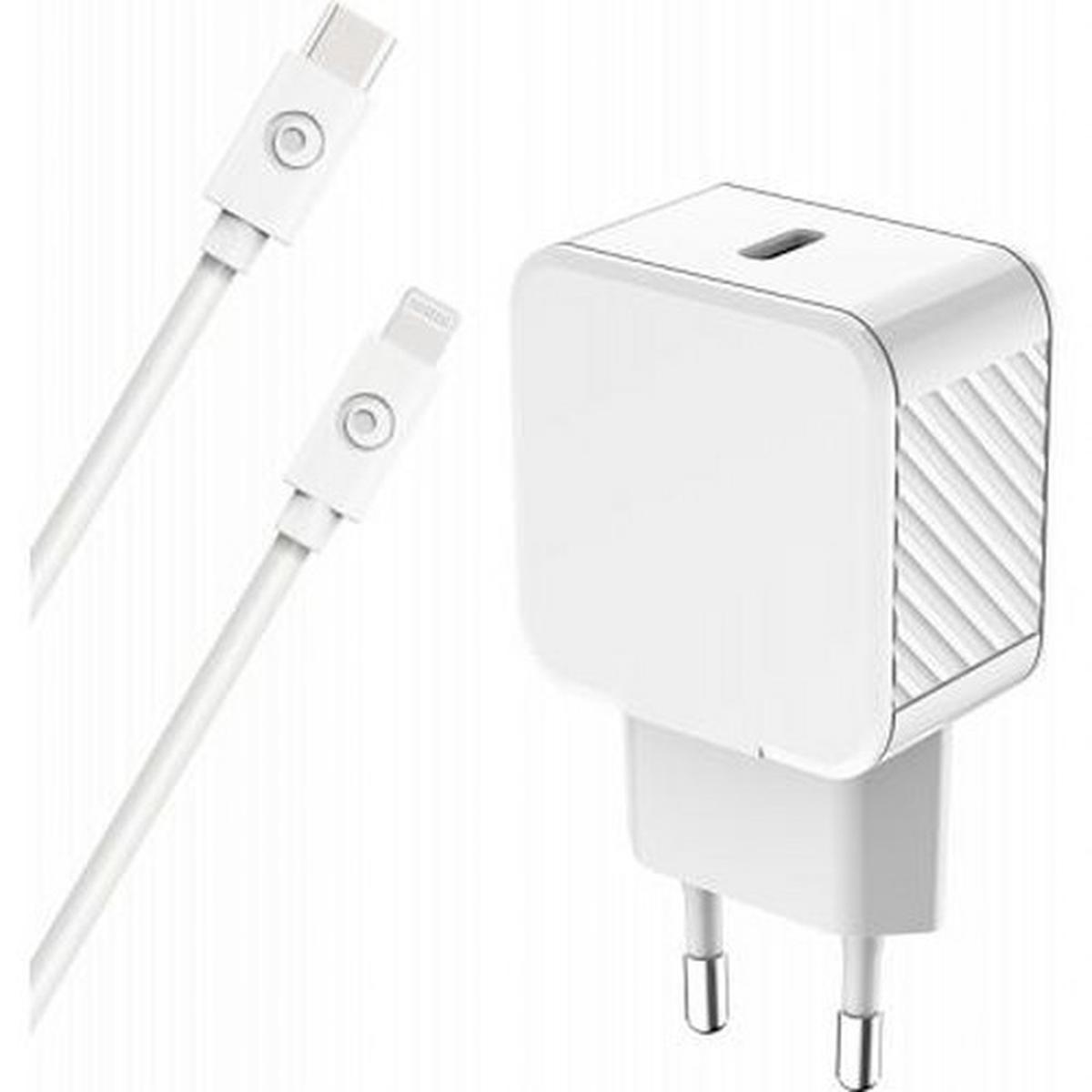 USB C 20W Power Delivery -verkkovirtalaturi + USB C/Lightning -kaapeli