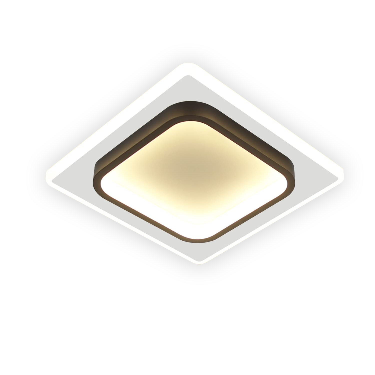 LED-kattovalaisin käytävään, kattovalaisin, lämmin valkoinen, 16 W, moderni makuuhuonevalaisin, musta