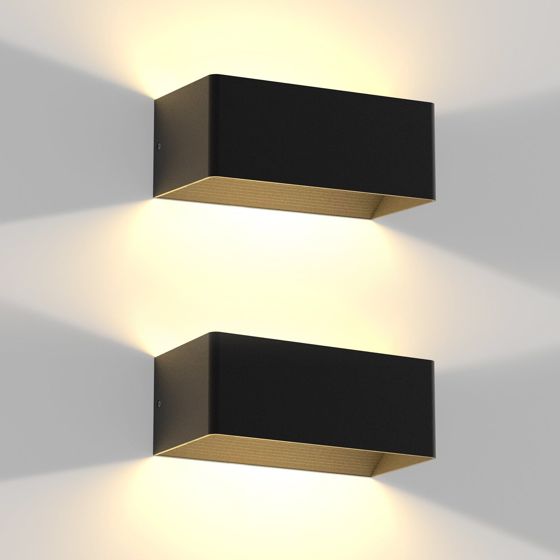 NETTLIFE LED - seinävalaisin, sisätiloihin - 2 vertikaalista, mustaa, seinävalaistusta, 5 W, 3000K