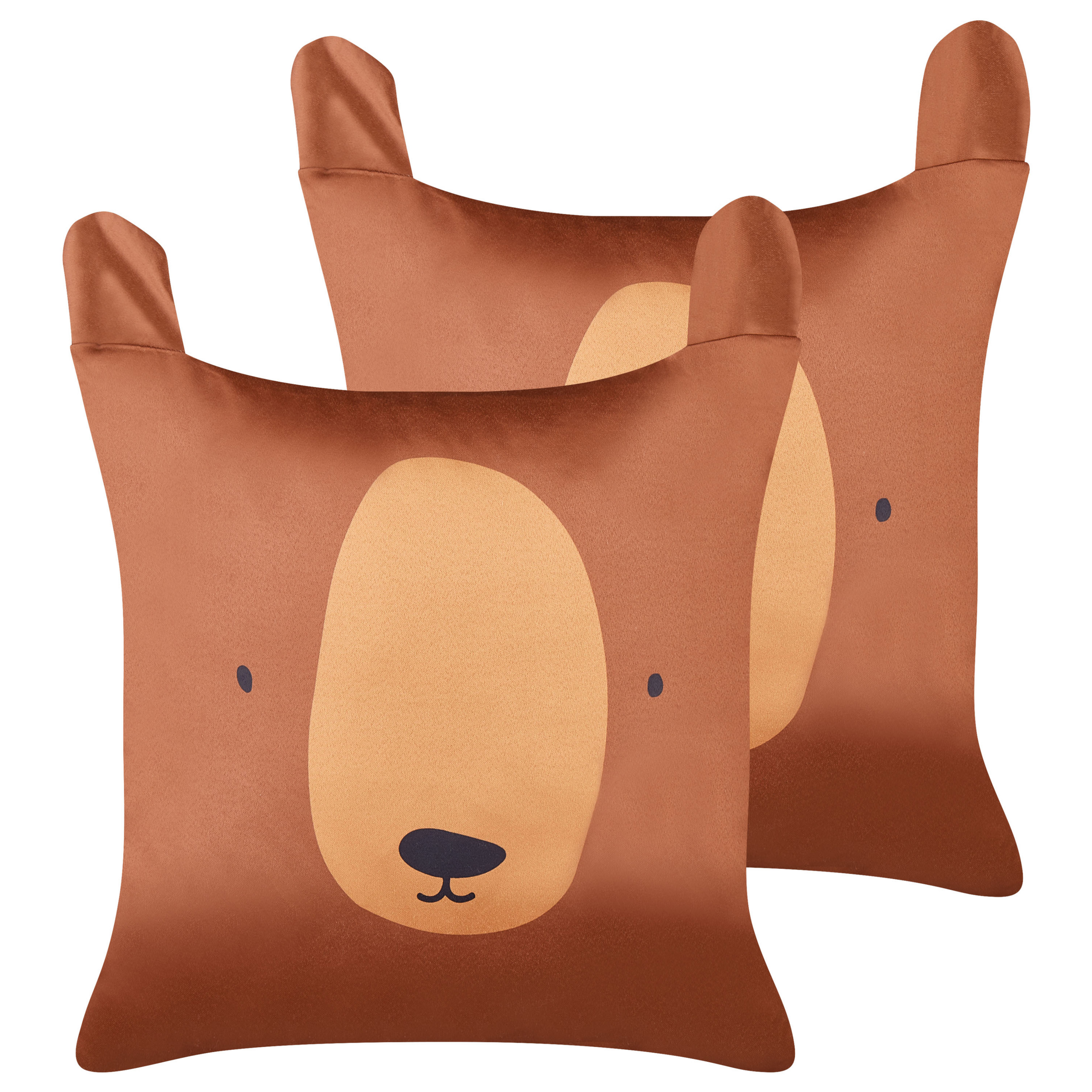 Koristetyynysetti 2 kpl TEDDYBEAR 45 x 45 cm Puuvilla Ruskea