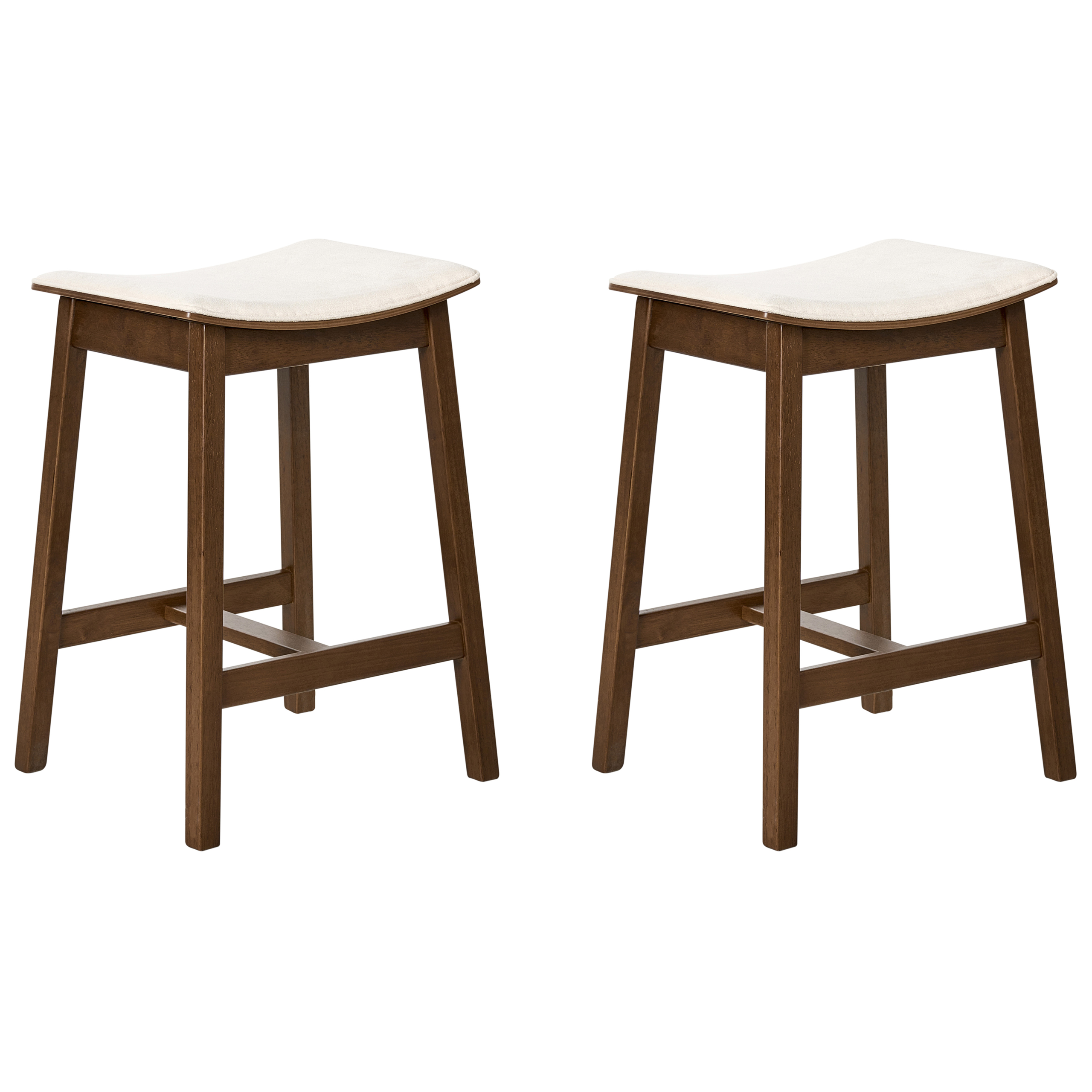 Baarijakkarasetti 2 kpl DIXON puu Luonnonvalkoinen/tummanruskea