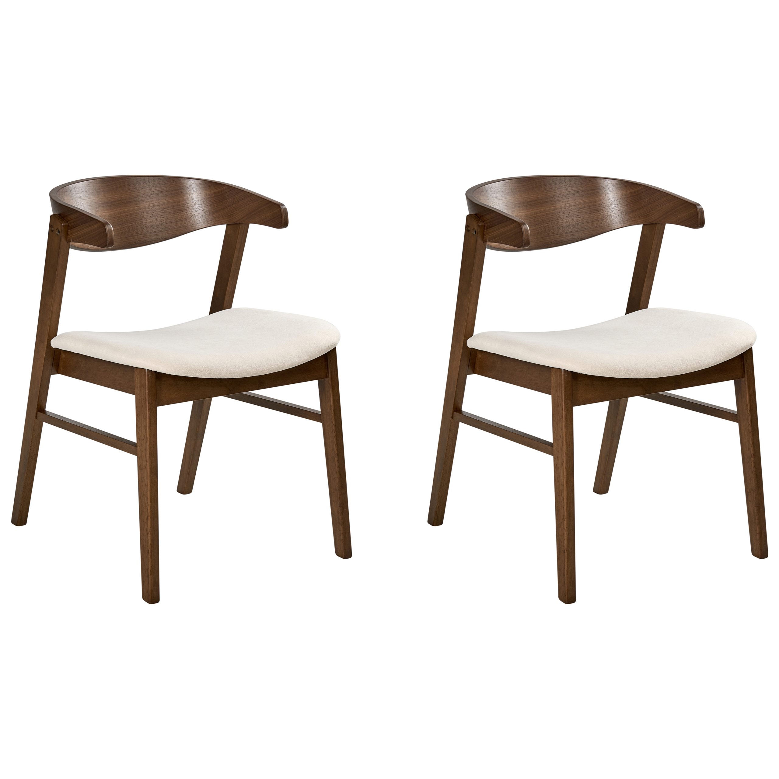 Ruokatuolisetti 2 kpl LILLY Luonnonvalkoinen/tummanruskea