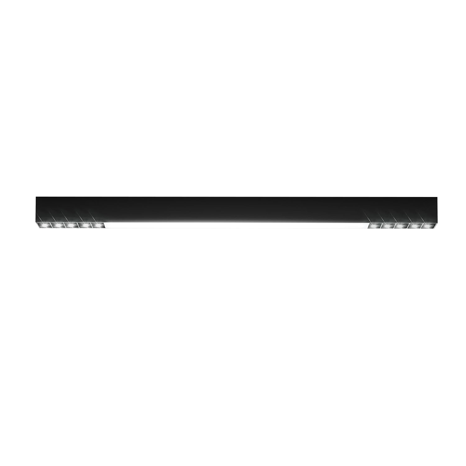NETTLIFE LED-kattovalaisin, musta 25W pitkä, moderni himmennettävä, olohuoneen lamppuKaukosäätimellä 80cm toimistoon, ja makuuhuoneeseen