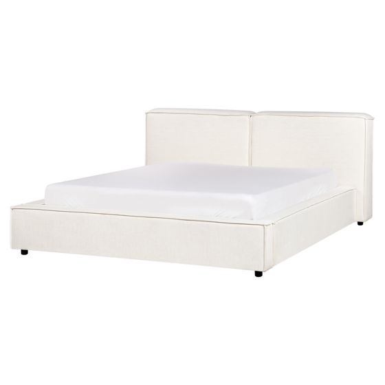 Sänky kangas LINARDS 160 x 200 cm Luonnonvalkoinen