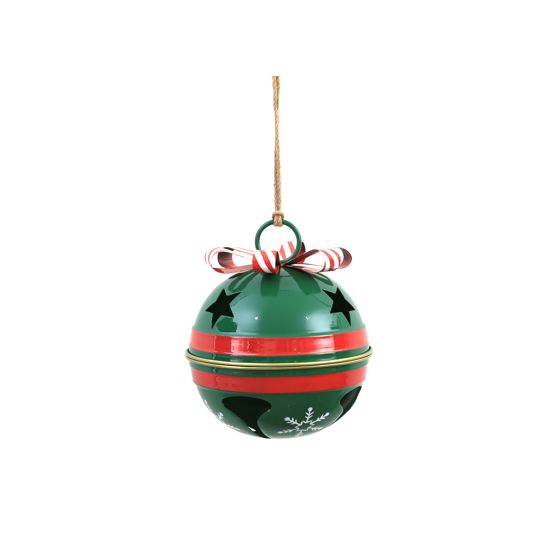 Kello SANTA LILA vihreä, punainen, kultainen, metallia 24, 5x24, 5x28, 5 cm
