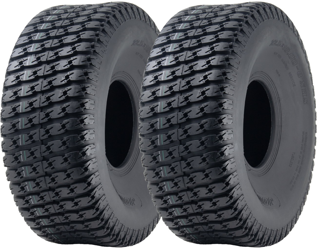 22,5x10,00-8 4-kerroksinen nurmikkorengas John Deere Gatorille, nurmikonhoitoon ja yleiskäyttöön (2 kpl:n sarja)