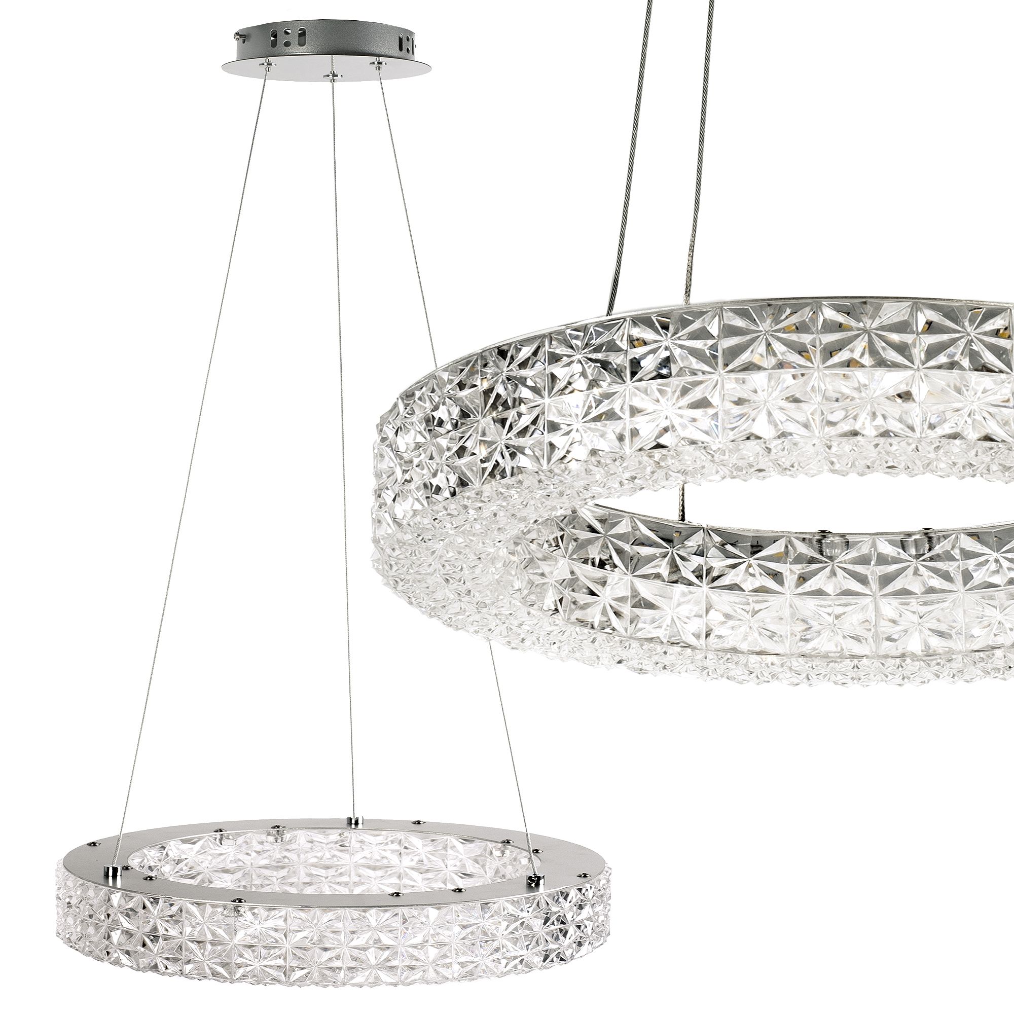 TOOLIGHT riippuva kattovalaisin LED MS004-CP kromi, 40x40x6cm