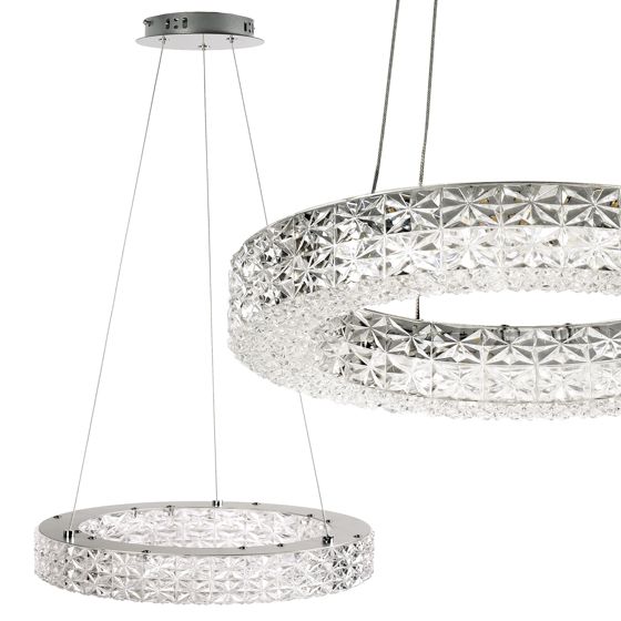 TOOLIGHT riippuva kattovalaisin LED MS004-CP kromi, 40x40x6cm