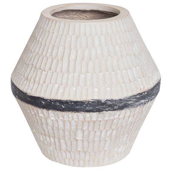 Kukkamaljakko ARUNCUS 30 cm Keramiikka Beige