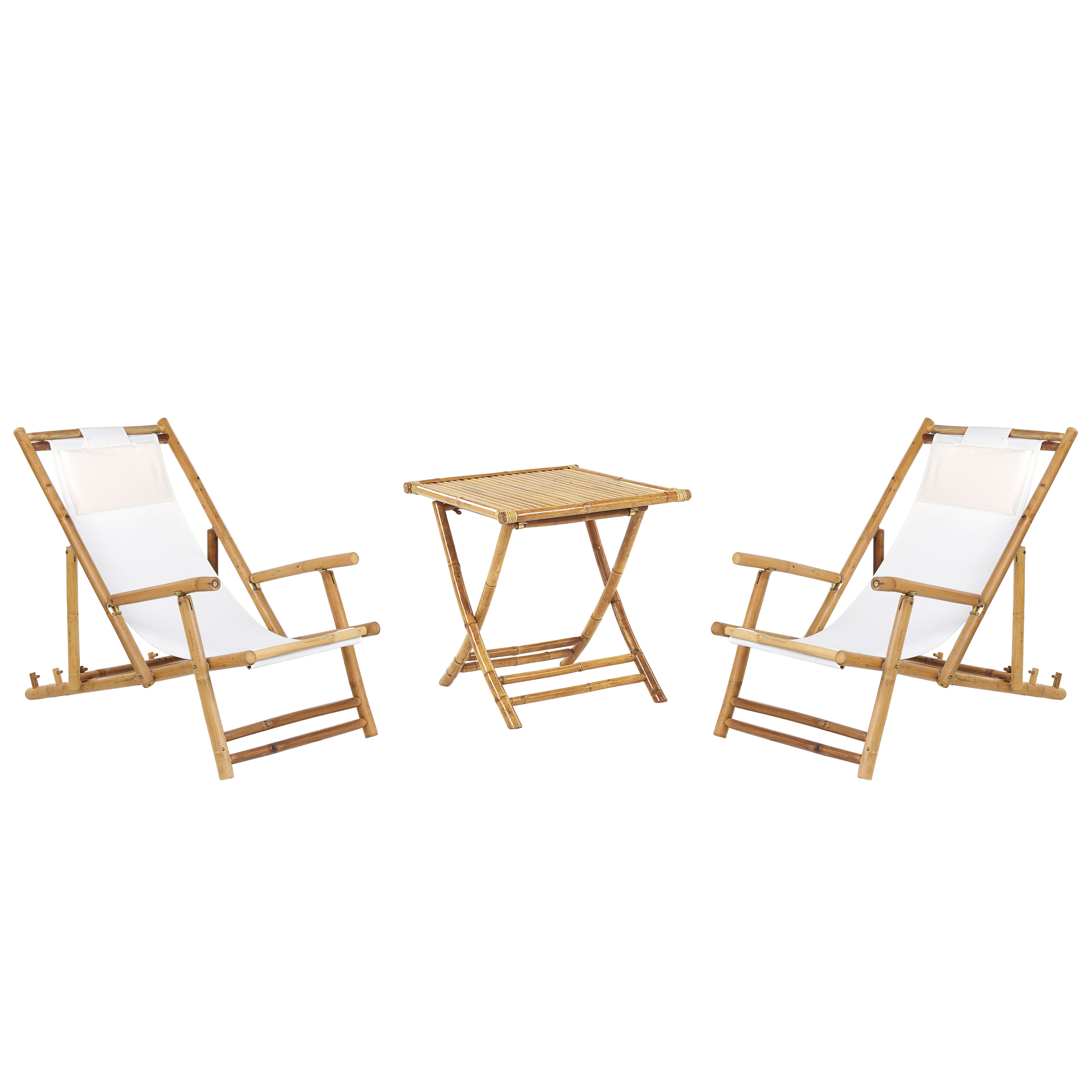 Bistrosetti taitettava ATRANI/MOLISE bambu Vaaleanruskea