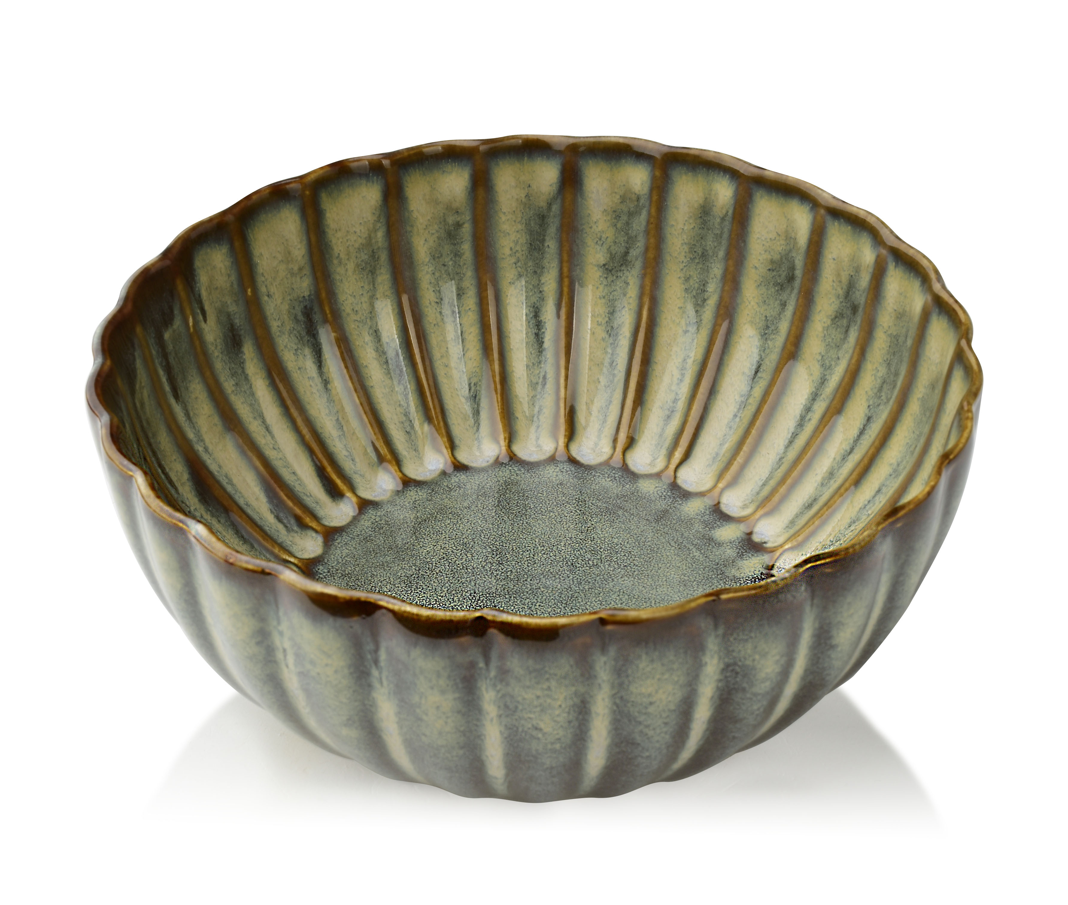 Kulho posliini Affekdesign Evie Green 16.7x16.7x6.7 hunaja 1kpl