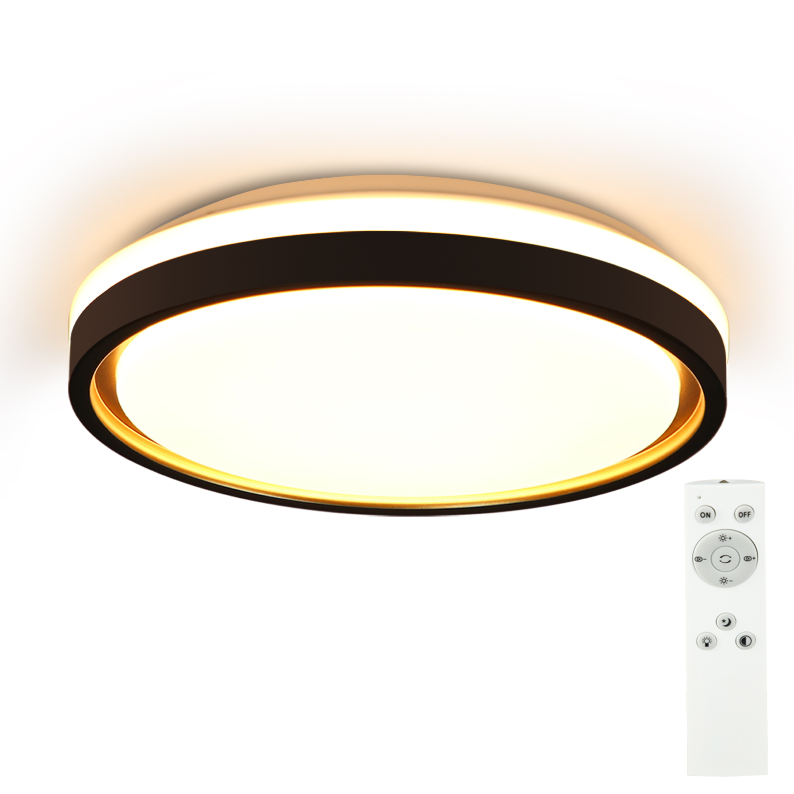 NETTLIFE LED-kattovalaisin,mustaa,muovia