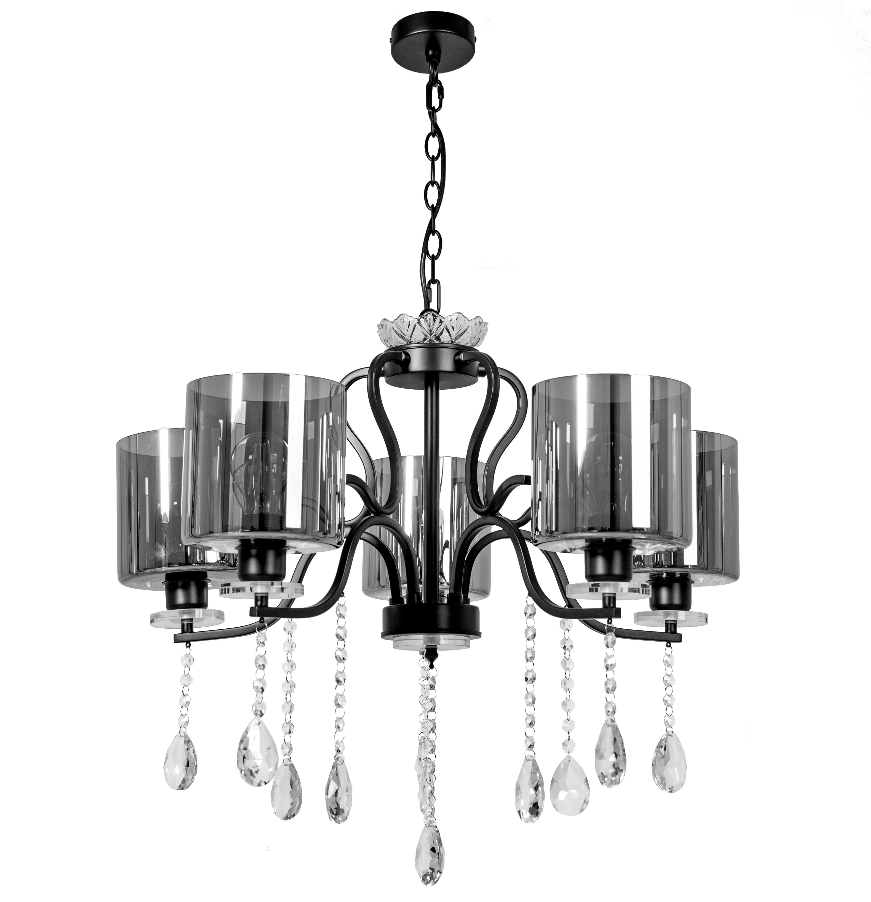 TOOLIGHT riippuva kattovalaisin APP958-5CP musta, 67x67x54cm