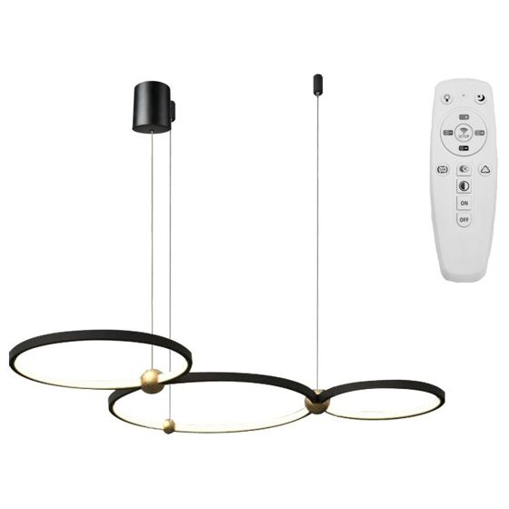 TOOLIGHT riippuva kattovalaisin APP752-30-40-50 RING musta, 112x112x70cm