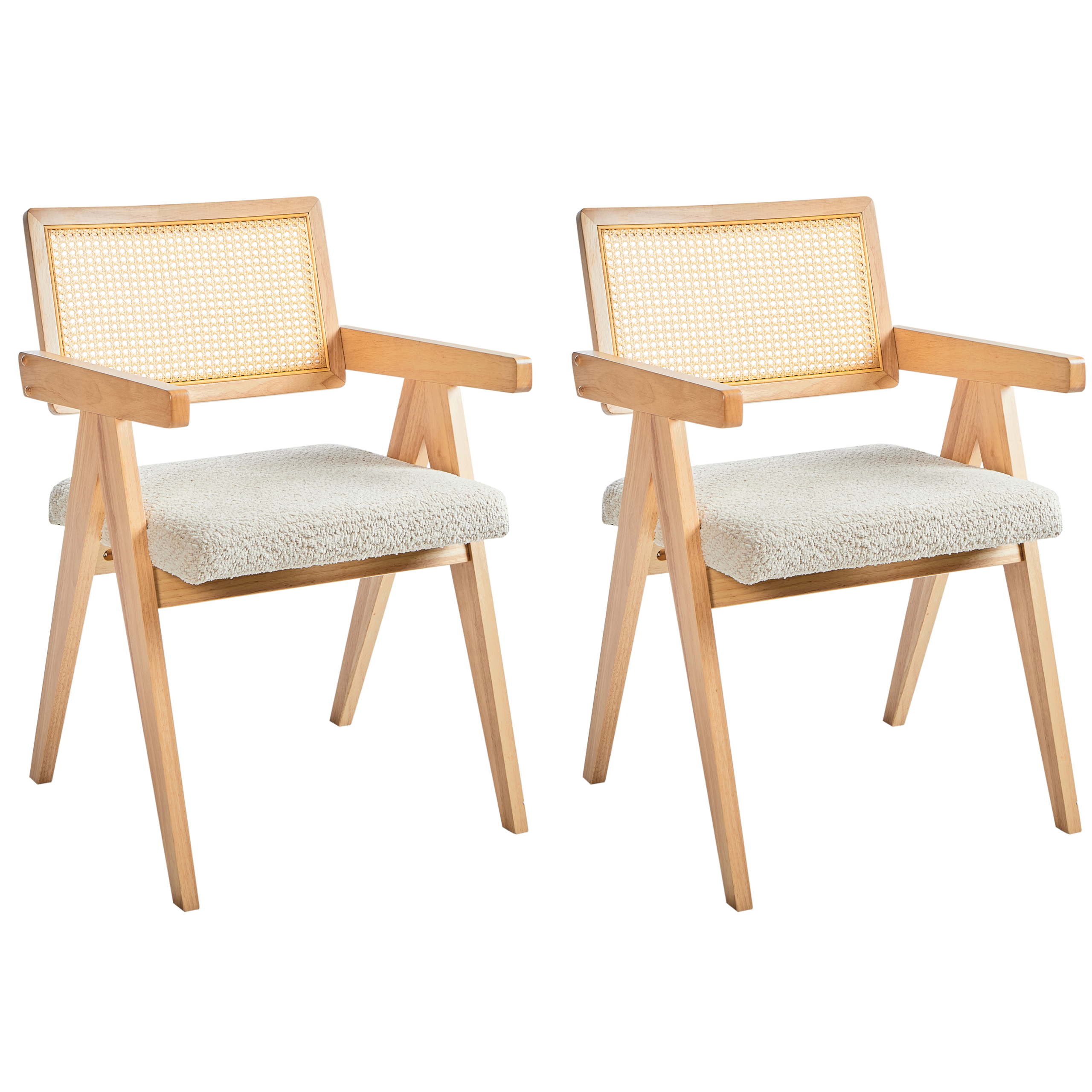 Ruokatuolisetti 2 kpl AVA Puu Vaaleanruskea/beige