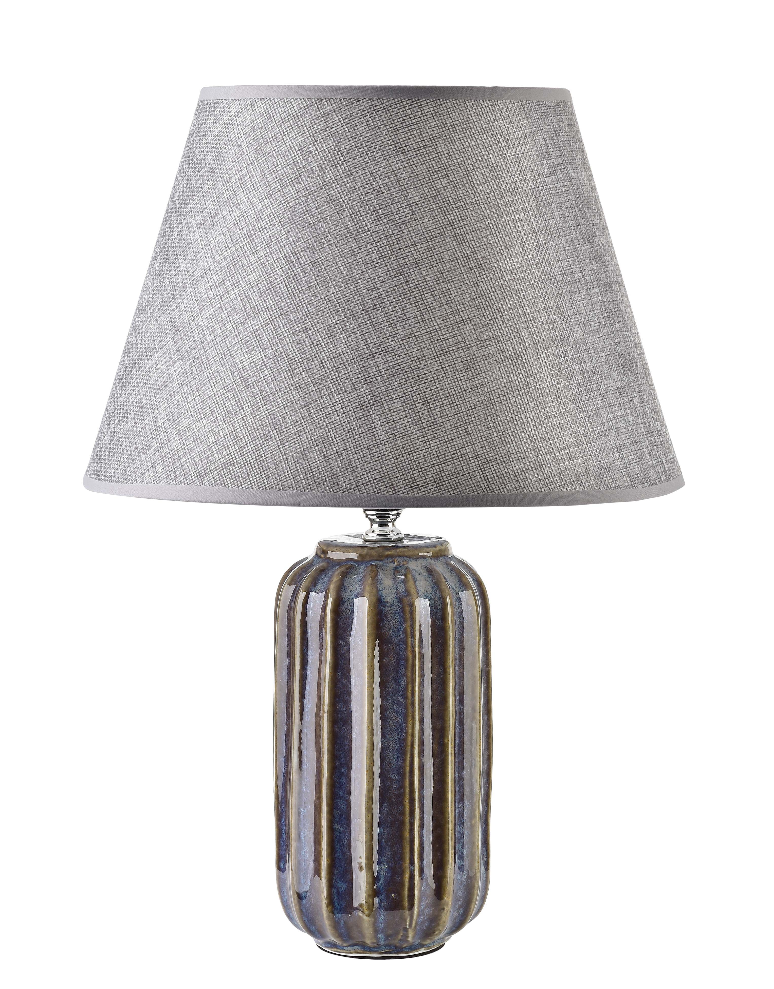 pöytälamppu keramiikka Mondex Leti Grey 10x10x41 harmaa 1kpl
