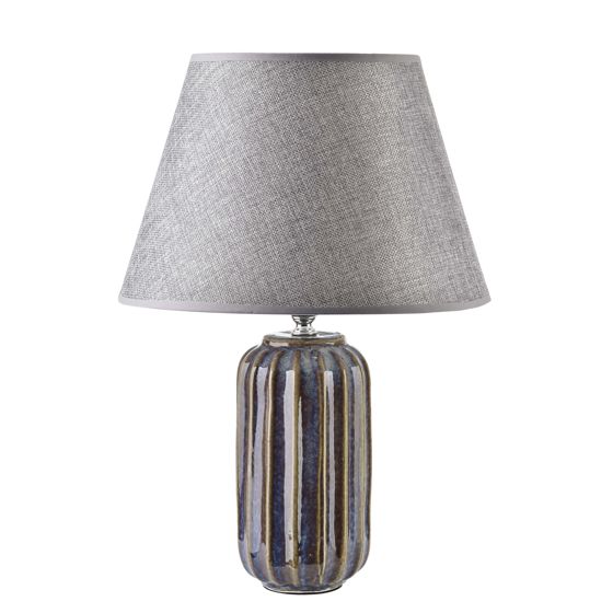 pöytälamppu keramiikka Mondex Leti Grey 10x10x41 harmaa 1kpl