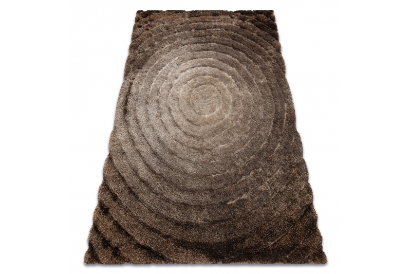 Matto moderni FLIM 008-B7 m, piireissä - Rakenteellinen ruskea 120x160 cm