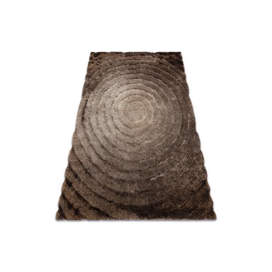 Matto moderni FLIM 008-B7 m, piireissä - Rakenteellinen ruskea 120x160 cm