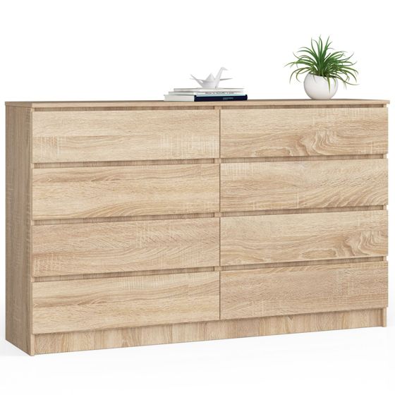 Akord Lipasto 8 laatikkoa Sonoma-tammi 160x40x99