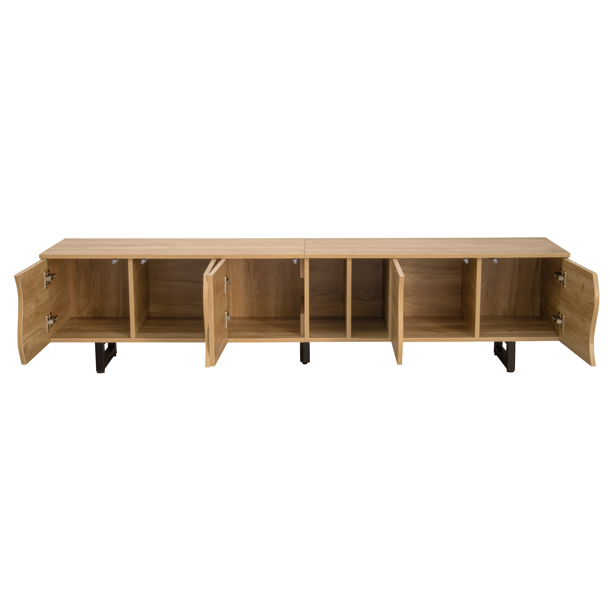 TV-taso säilytyksellä 191x38x46,5 cm luonnollinen lastulevy MDF moderni