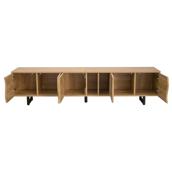 TV-taso säilytyksellä 191x38x46,5 cm luonnollinen lastulevy MDF moderni