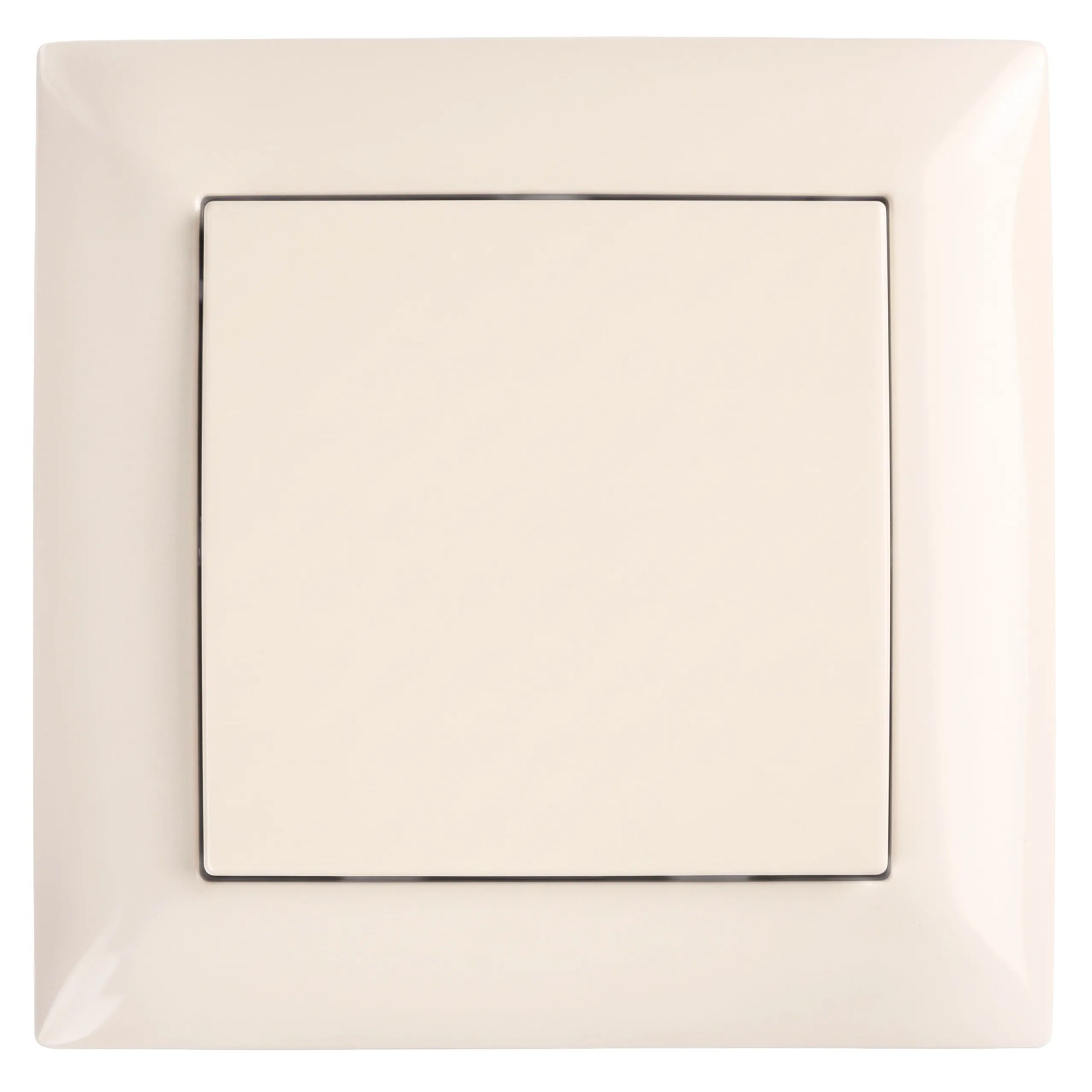 Toolight Yksittäiskytkin JNH006-W + kehys Beige 4x8, 4x8, 4cm