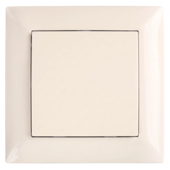 Toolight Yksittäiskytkin JNH006-W + kehys Beige 4x8, 4x8, 4cm