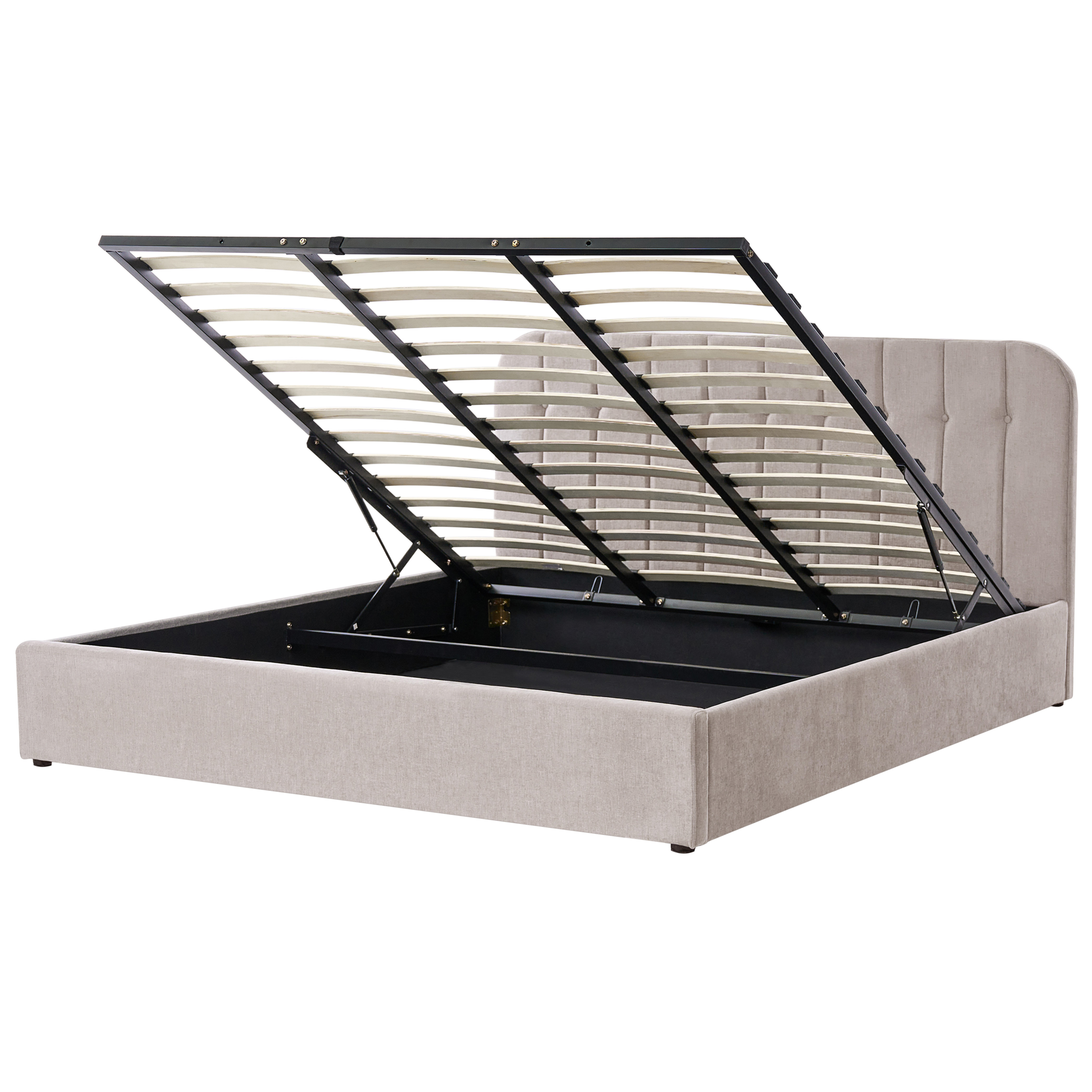 Sänky säilytystilalla kangas CHALLANS 180 x 200 cm Beige