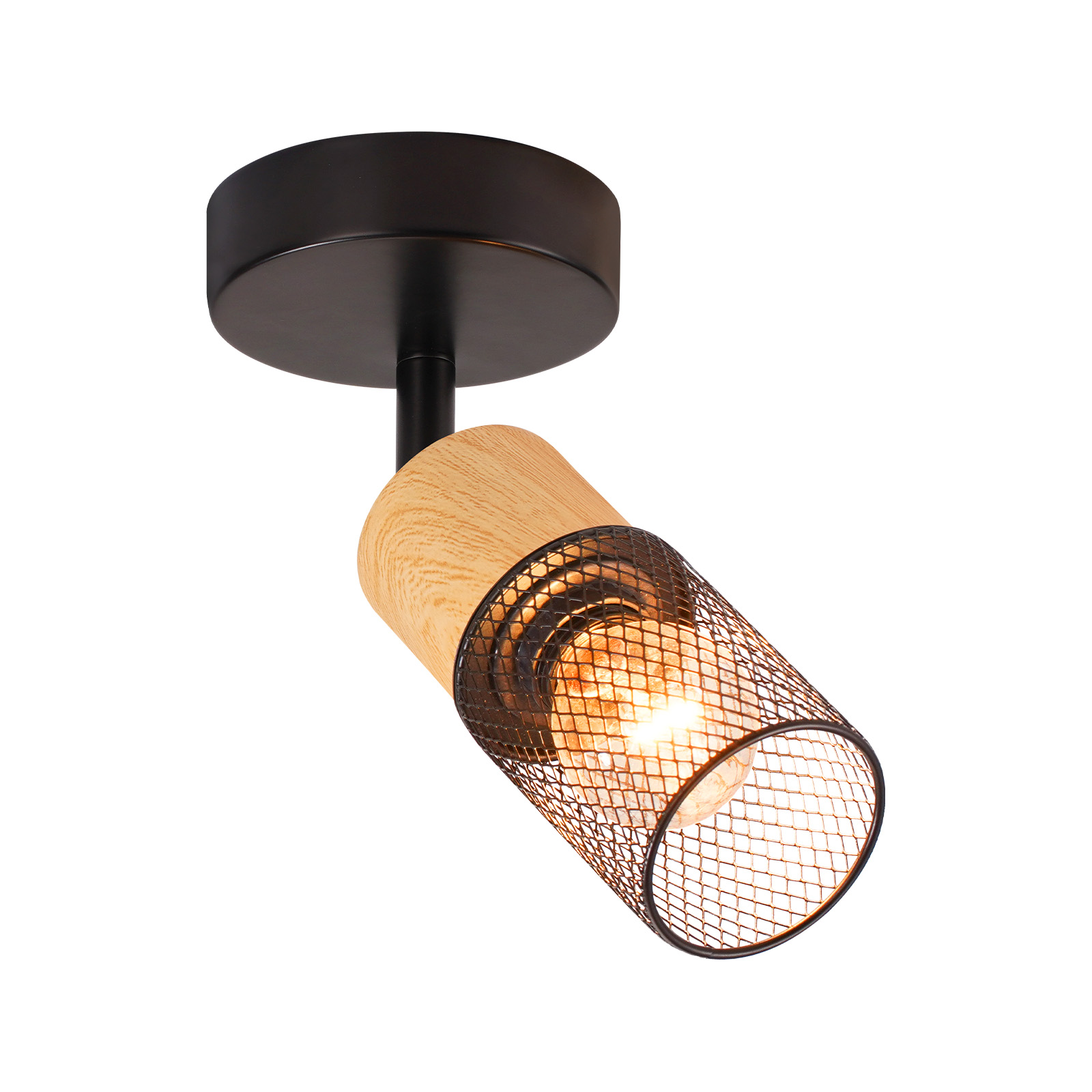 NETTLIFE puinen kattokohdevalaisin E14 kattovalaisin 350° säädettävä seinäkohdevalaisin vintage - keittiön valaisin