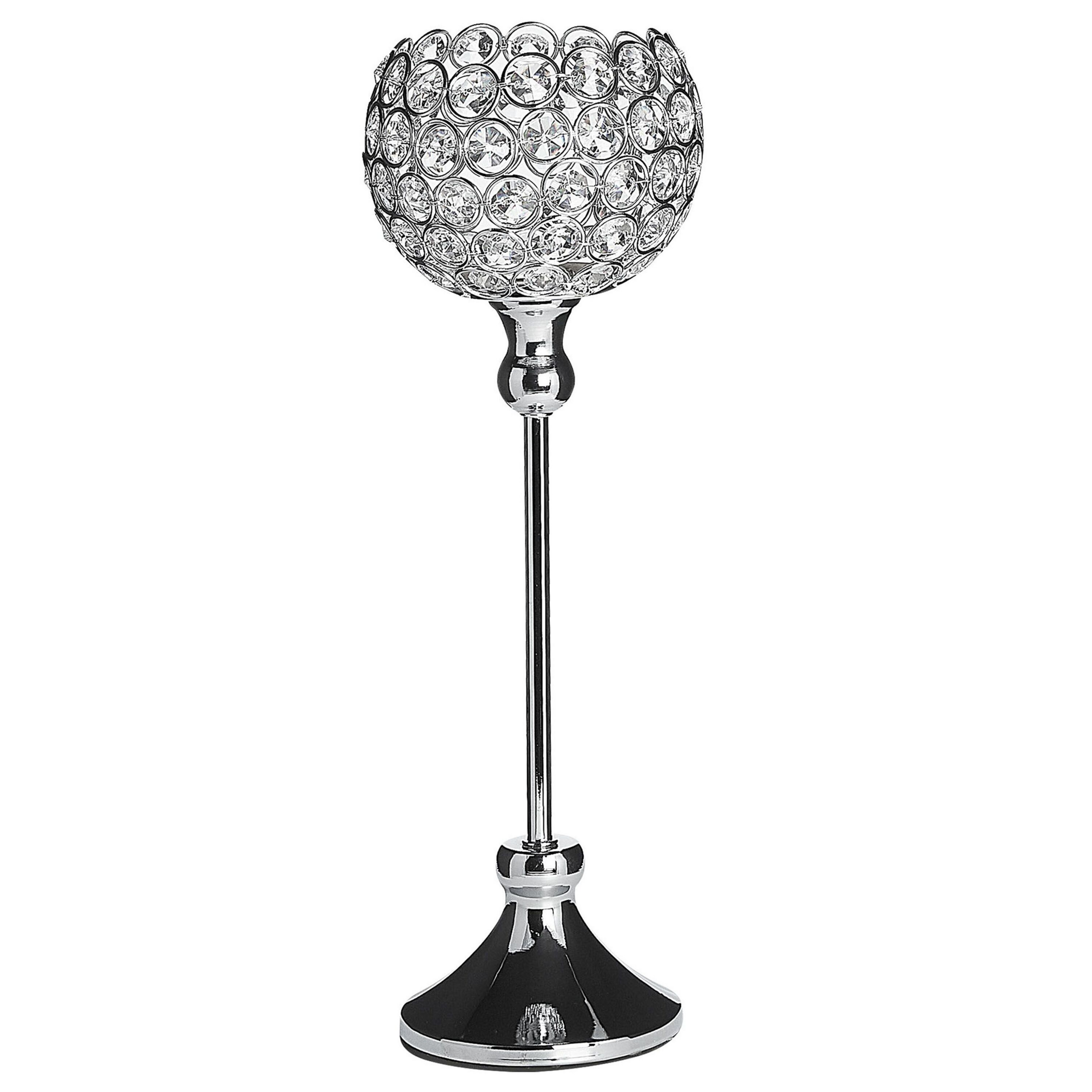 Kynttilänjalka ESTERNAY metalli 27 cm Hopea