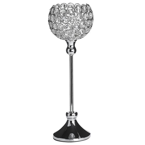Kynttilänjalka ESTERNAY metalli 27 cm Hopea