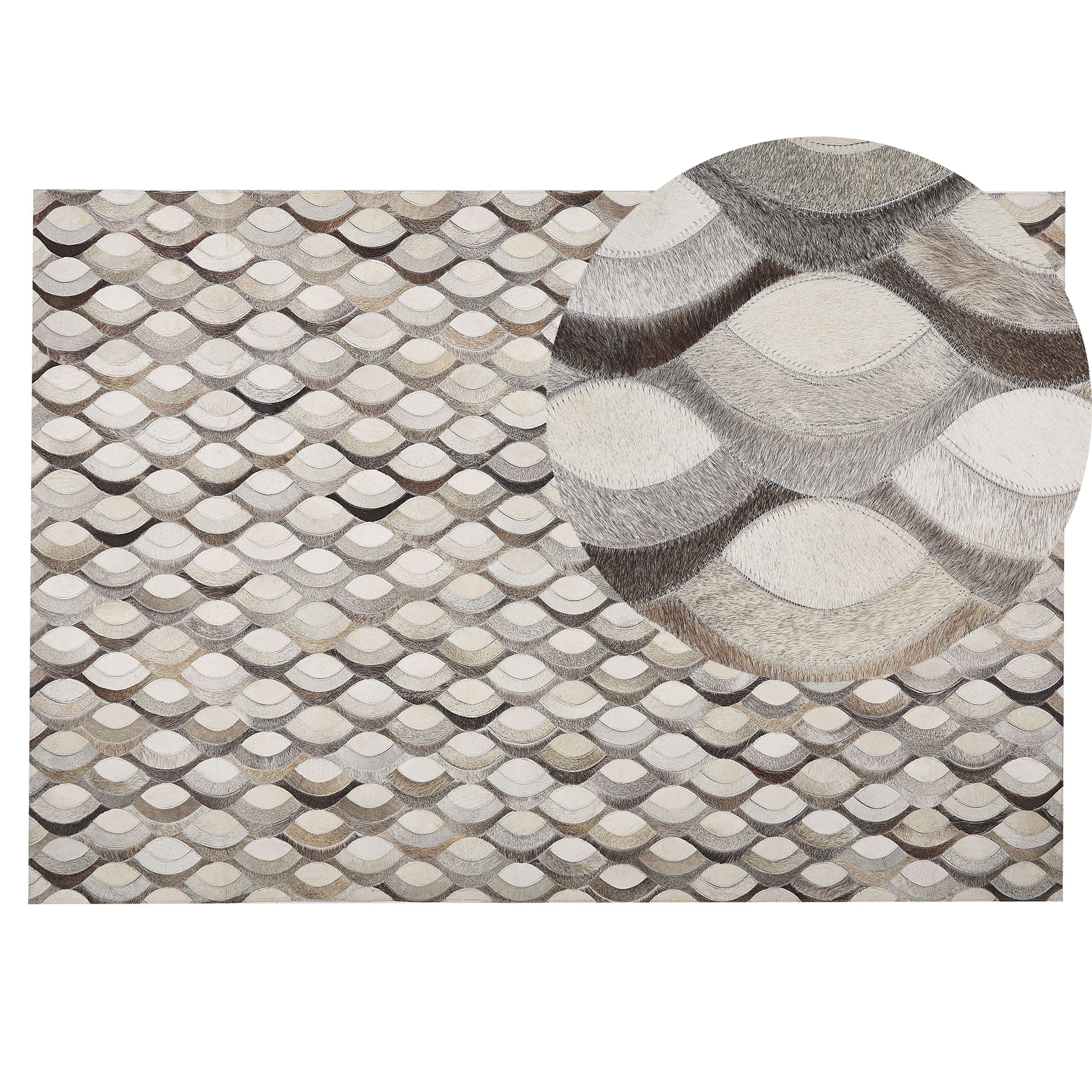 Matto KIRCA Beige 140 x 200 cm Nahka