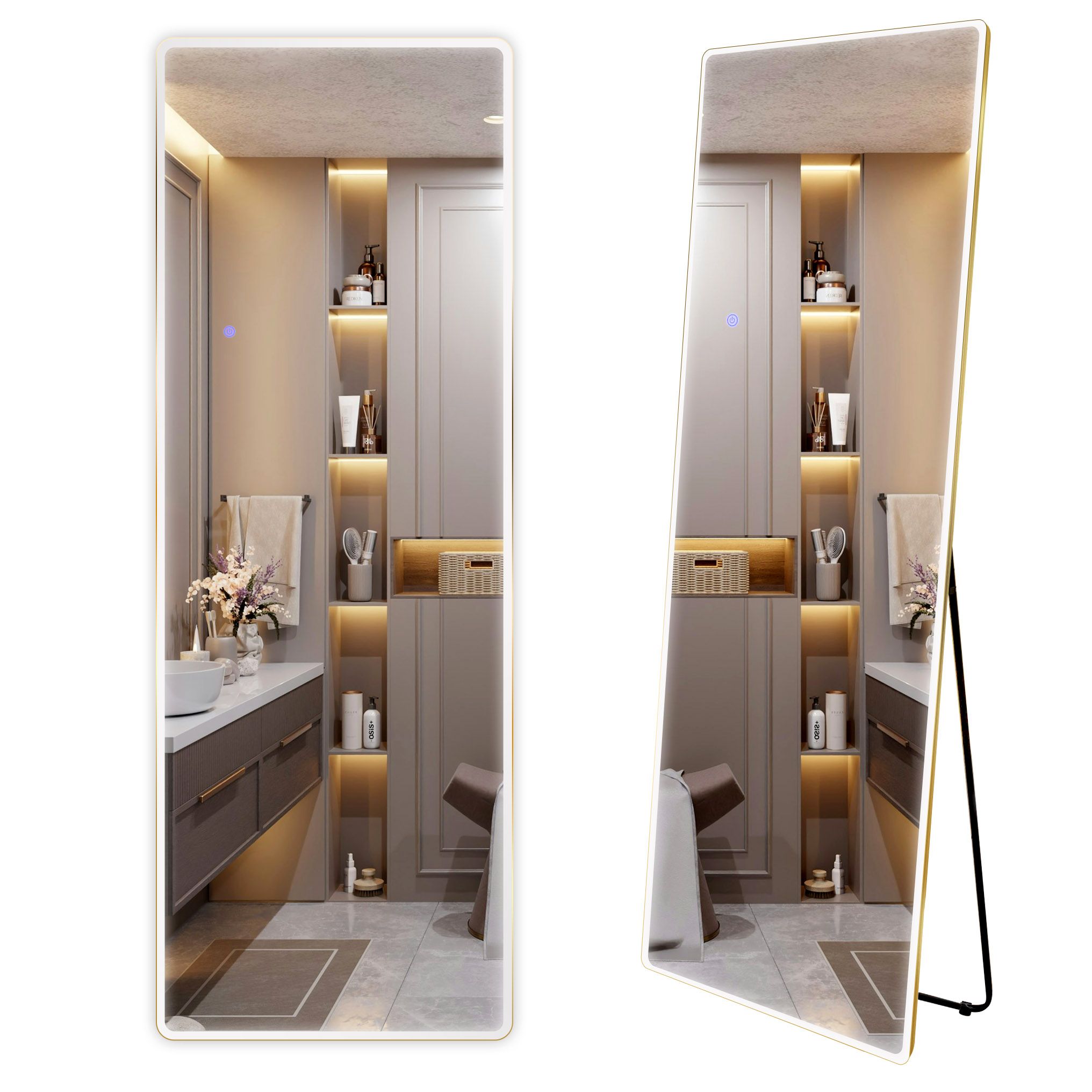 REA peili CLASSICO 50x160 harjattu kulta, 2x50x160cm