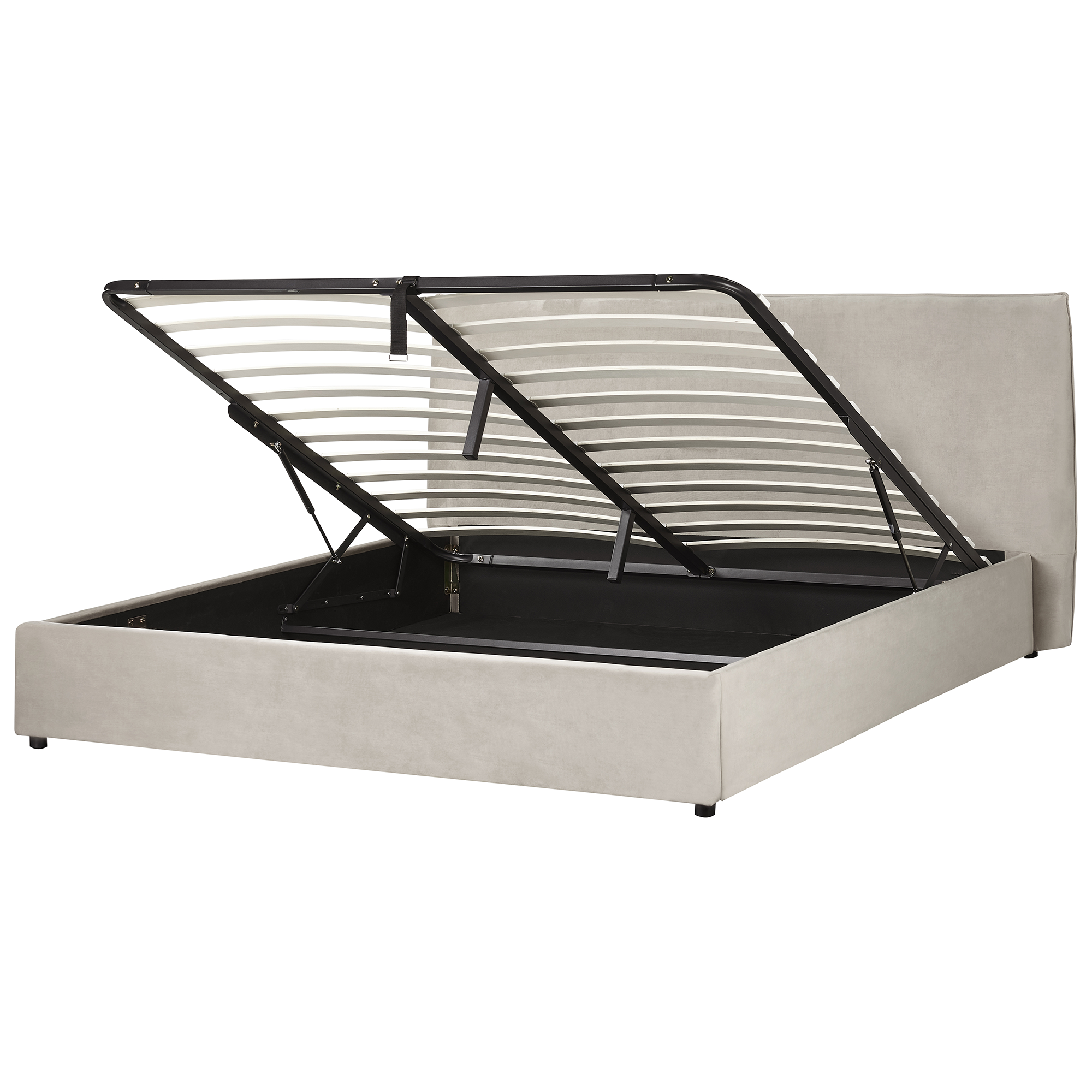 Sänky säilytystilalla sametti LAVAUR 180 x 200 cm Ruskeanharmaa