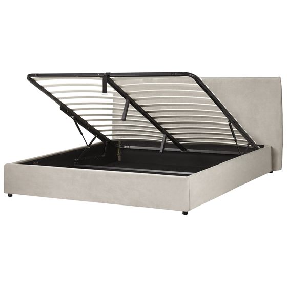 Sänky säilytystilalla sametti LAVAUR 180 x 200 cm Ruskeanharmaa